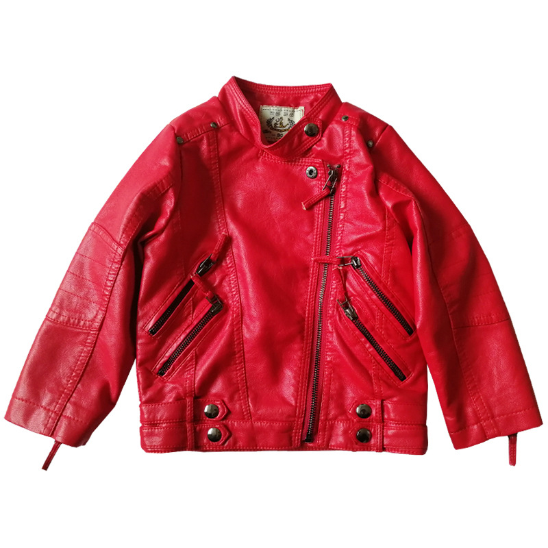 Streetwear Brand Photography - Jaket Kulit Pu Sepeda Motor Merah