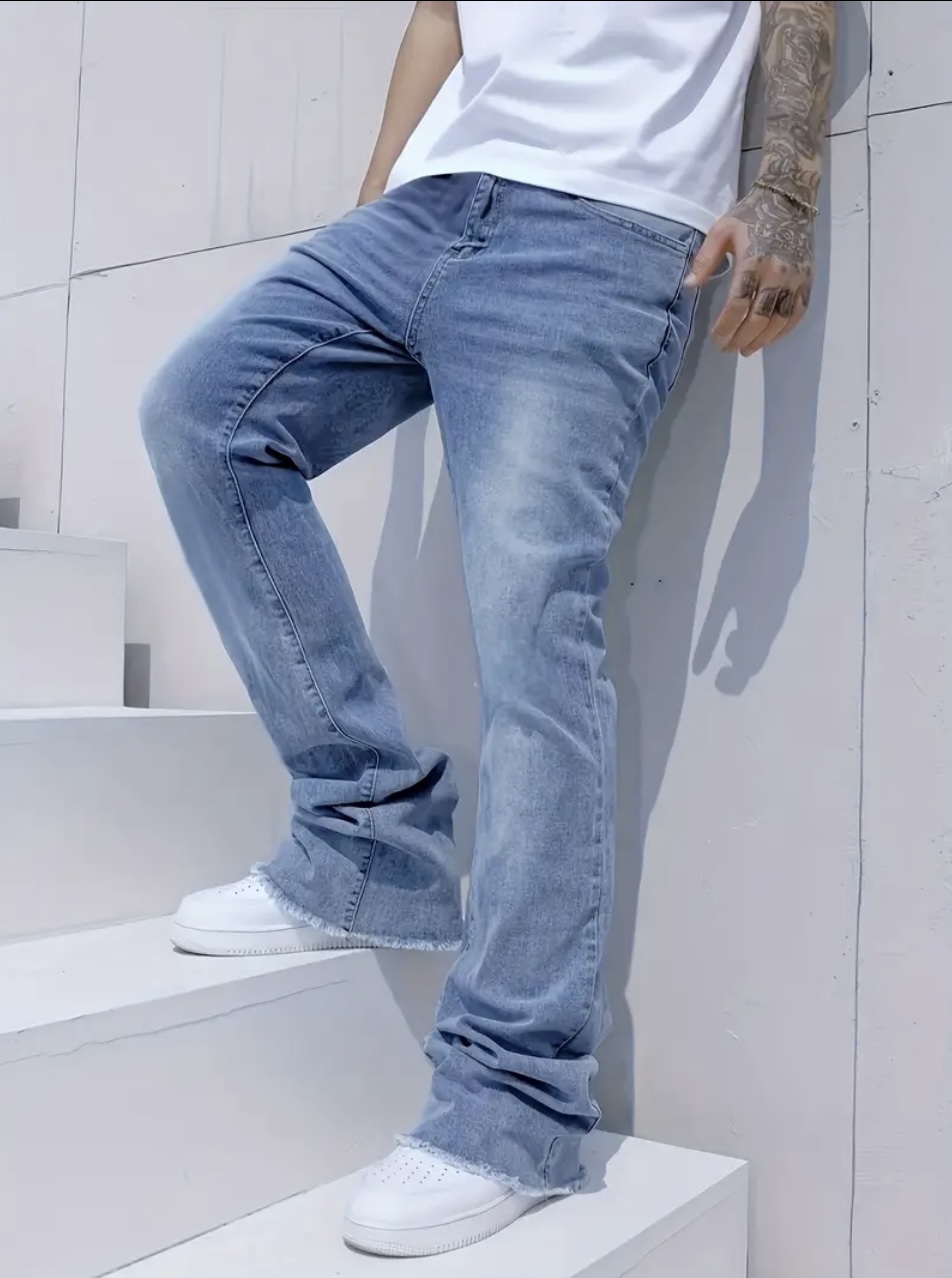 Gallery Dept Flare - Celana Jeans Slim Flared Streetwear Pria,