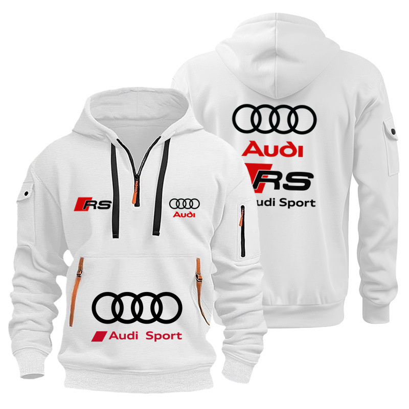 Streetwear Brands - Hoodie Balap Motor Unisex Merek Audi,
