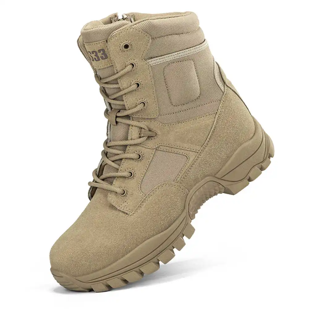 Streetwear Brand Kit - Sepatu boot kulit asli antiselip, sepatu