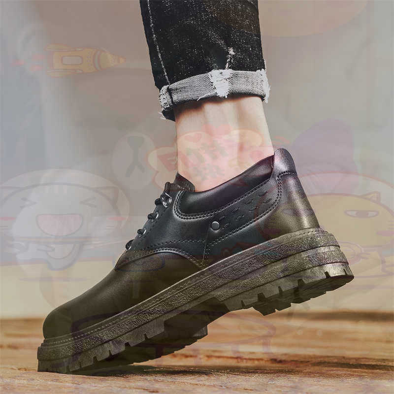 Streetwear Brand Kit - Sepatu Pria Tenis Pelatih Fashion Kulit