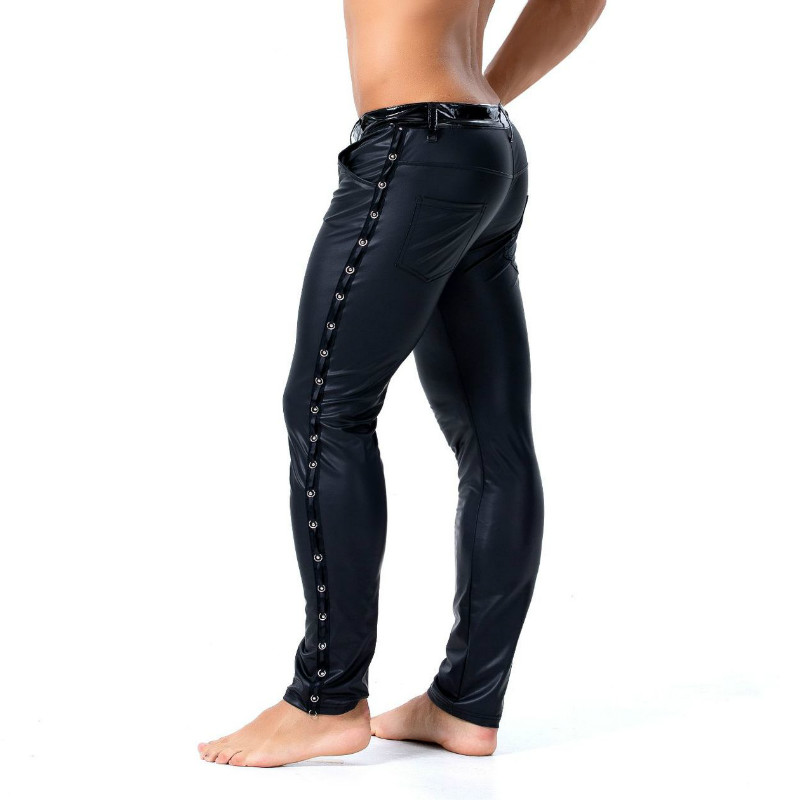 Streetwear Brand Fashion - S-XXL Merek Pria Kulit Rivet Celana