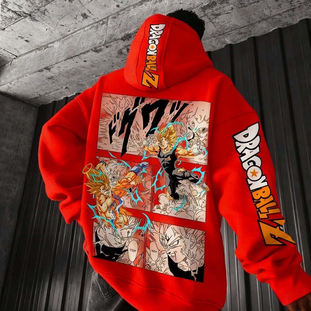 Streetwear Brands - Hoodie Cetak Bermerek Dragon Ball Comics