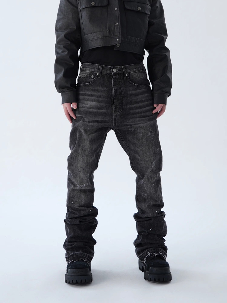 Gallery Dept Flare - Celana Jeans Slim Flared Hitam Dicuci