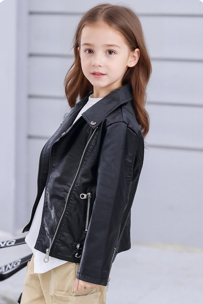 Jaket Kulit PU Hitam Model Mot - Streetwear Brand Photography ulasan dan harga