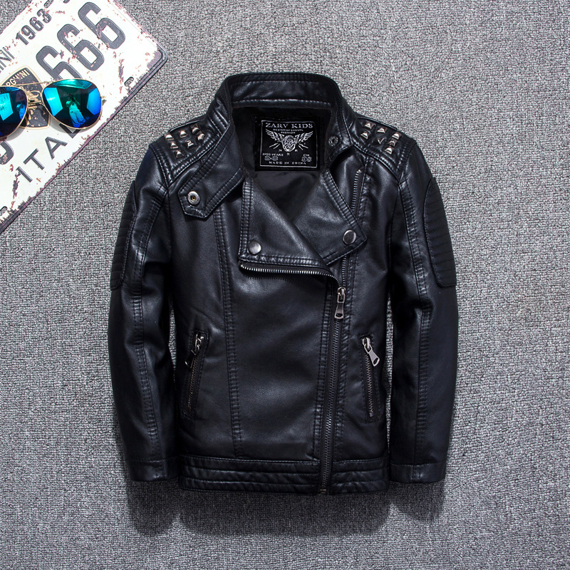 Jaket Kulit PU Anak Anti Air A - Streetwear Brand Photography ulasan dan harga