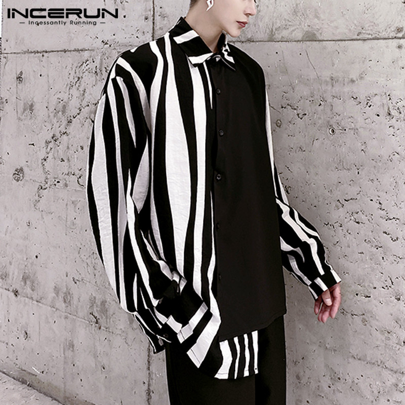 Kemeja Patchwork Bergaris Pria - Streetwear Brands 2026 ulasan dan harga
