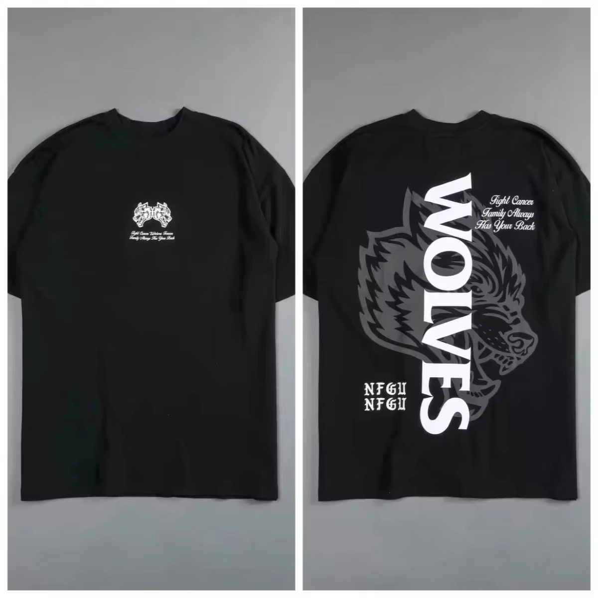 Kaos Retro Black Wolf Head Hig - Streetwear Brand Graphics ulasan dan harga