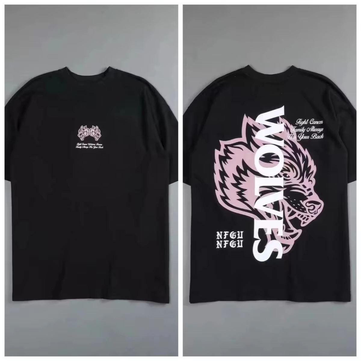 Kaos Retro Black Wolf Head Hig - Streetwear Brand Graphics ulasan dan harga