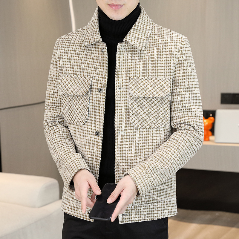 Jaket wol kotak-kotak untuk pr - Streetwear Brand Fashion ulasan dan harga