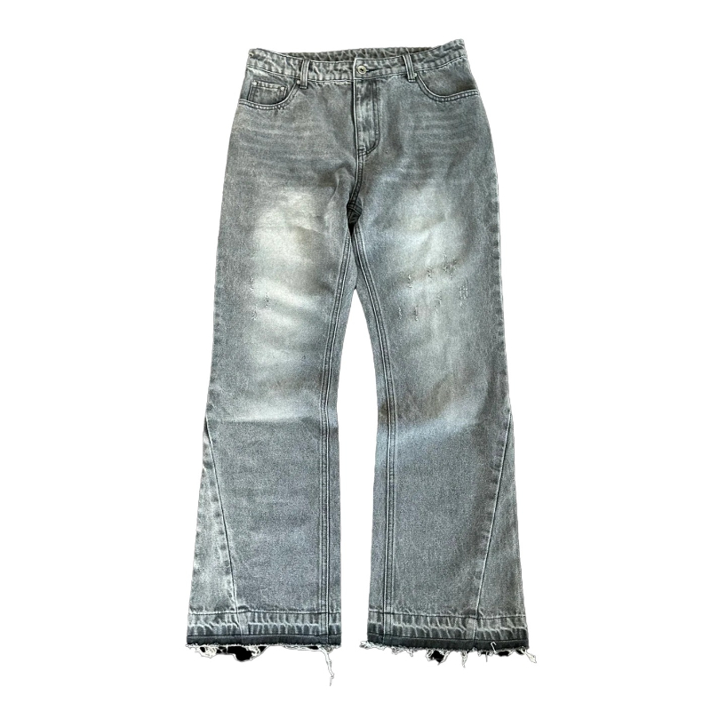 Celana Jeans Retro Bordir Pola - Gallery Dept Flare ulasan dan harga