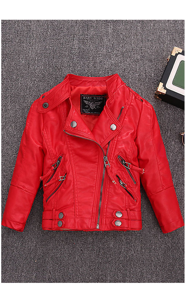 Jaket Kulit PU Anak-Anak Motif - Streetwear Brand Photography ulasan dan harga